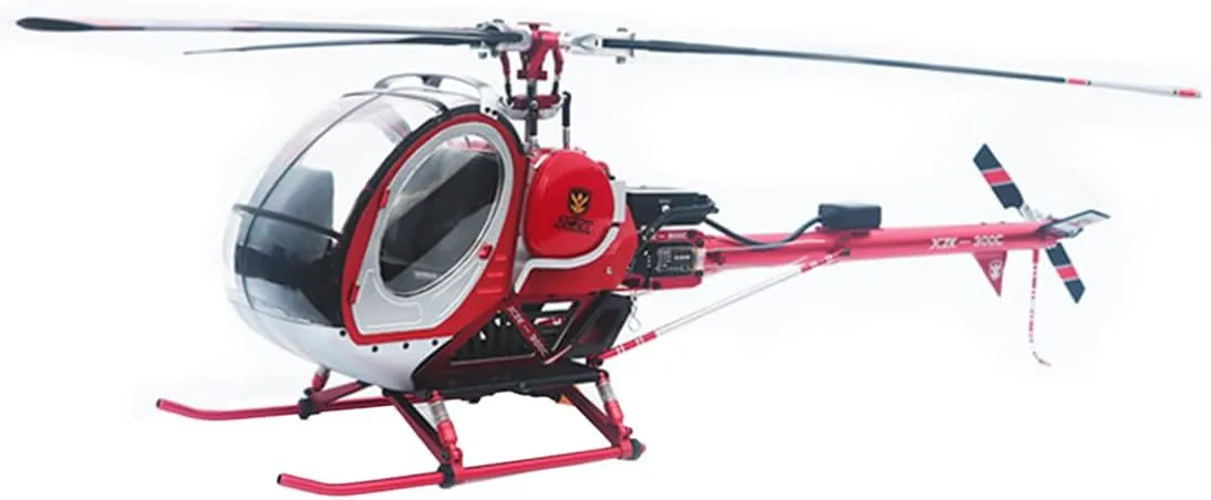 RC Helicopter with GPS for Adults, JCZK 300C PRO 2.4G 12CH Flybarless RC Helicopter Model with H1 Smart Flight Control, LED Navigation Light System and Opening Doors