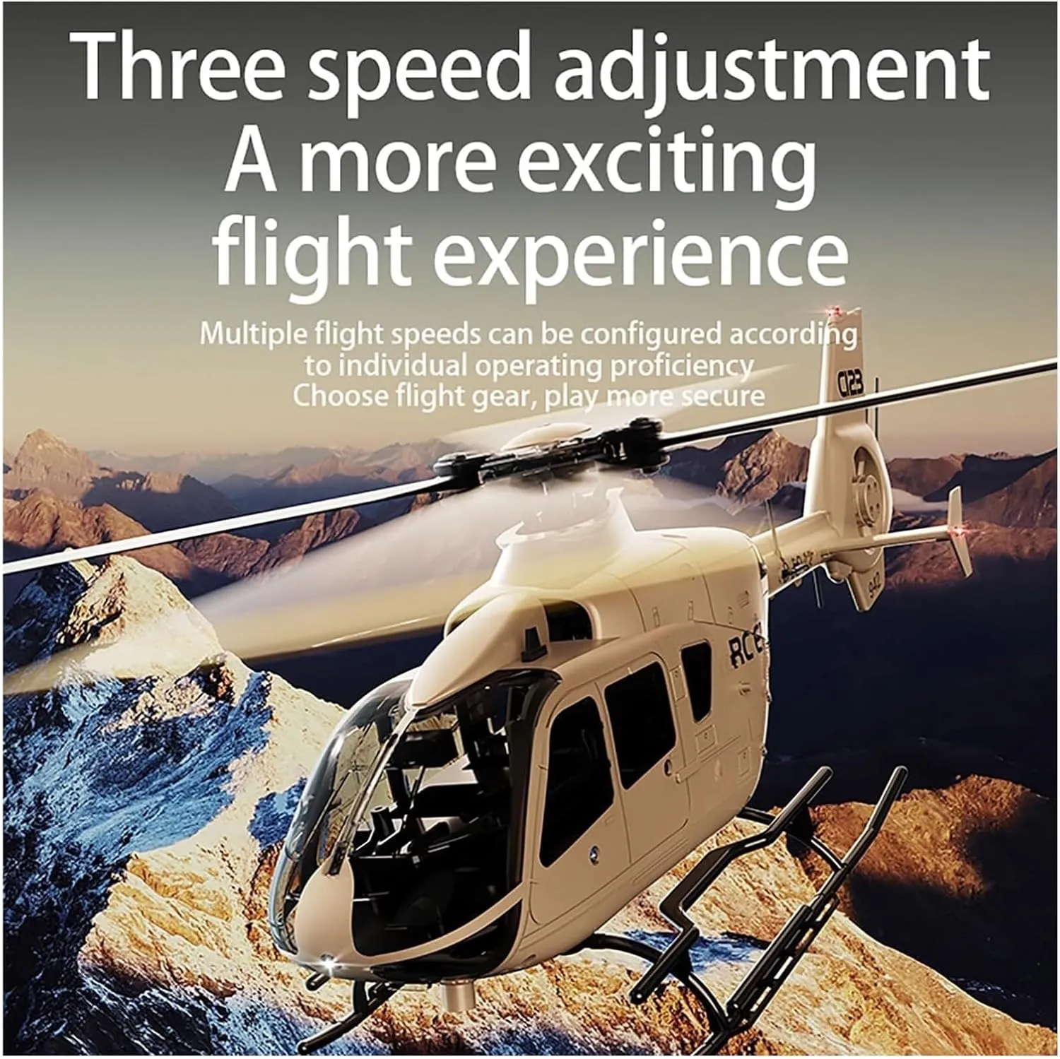 RC Helicopter,EC135 Remote Control Helicopter Aircraft,1/36 Scale C123 Remote Control Helicopter Airplane,with 6-Axis Gyro and Brushless Motor, for Adults Beginners(Blue,Single Battery)