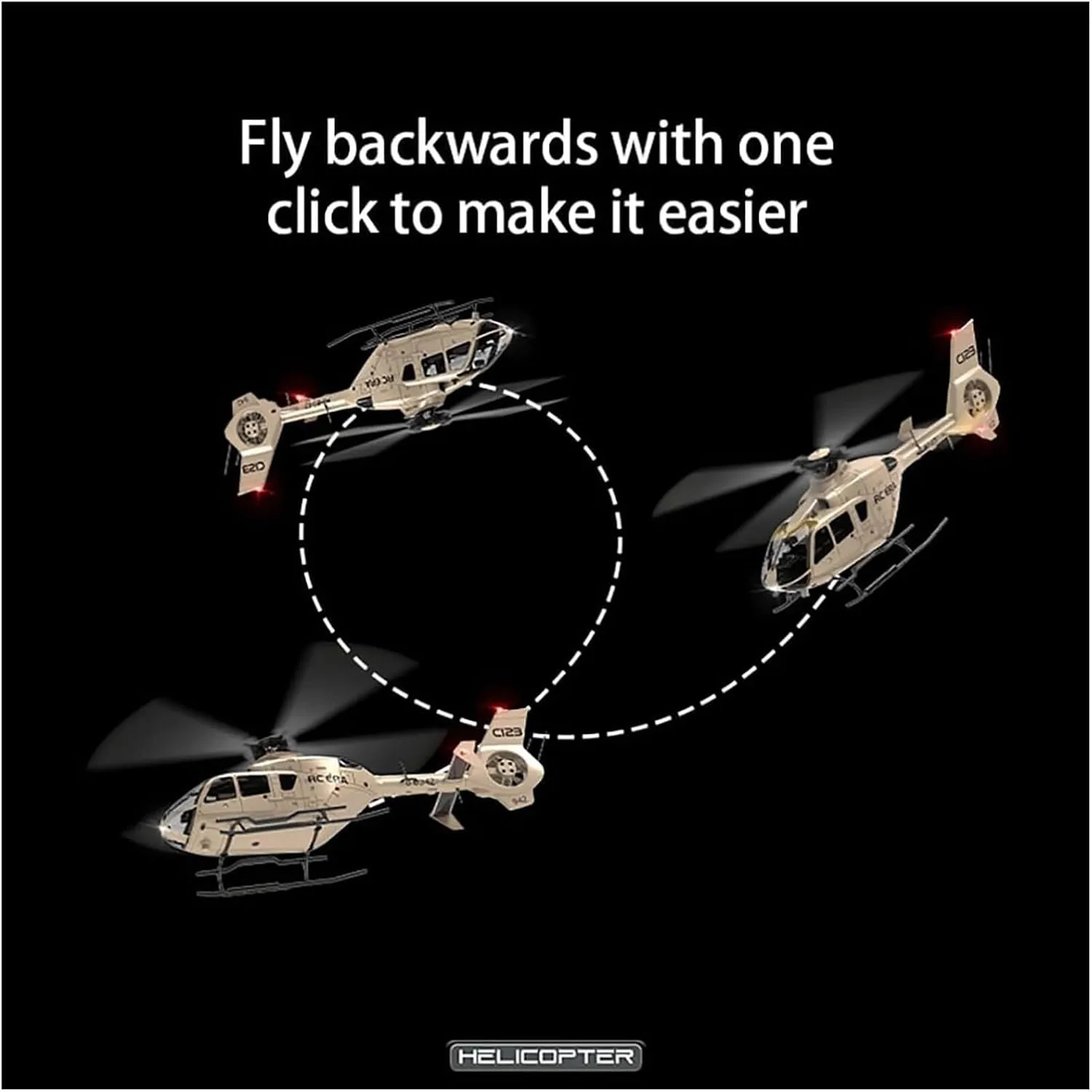 RC Helicopter,EC135 Remote Control Helicopter Aircraft,1/36 Scale C123 Remote Control Helicopter Airplane,with 6-Axis Gyro and Brushless Motor, for Adults Beginners(Blue,Single Battery)