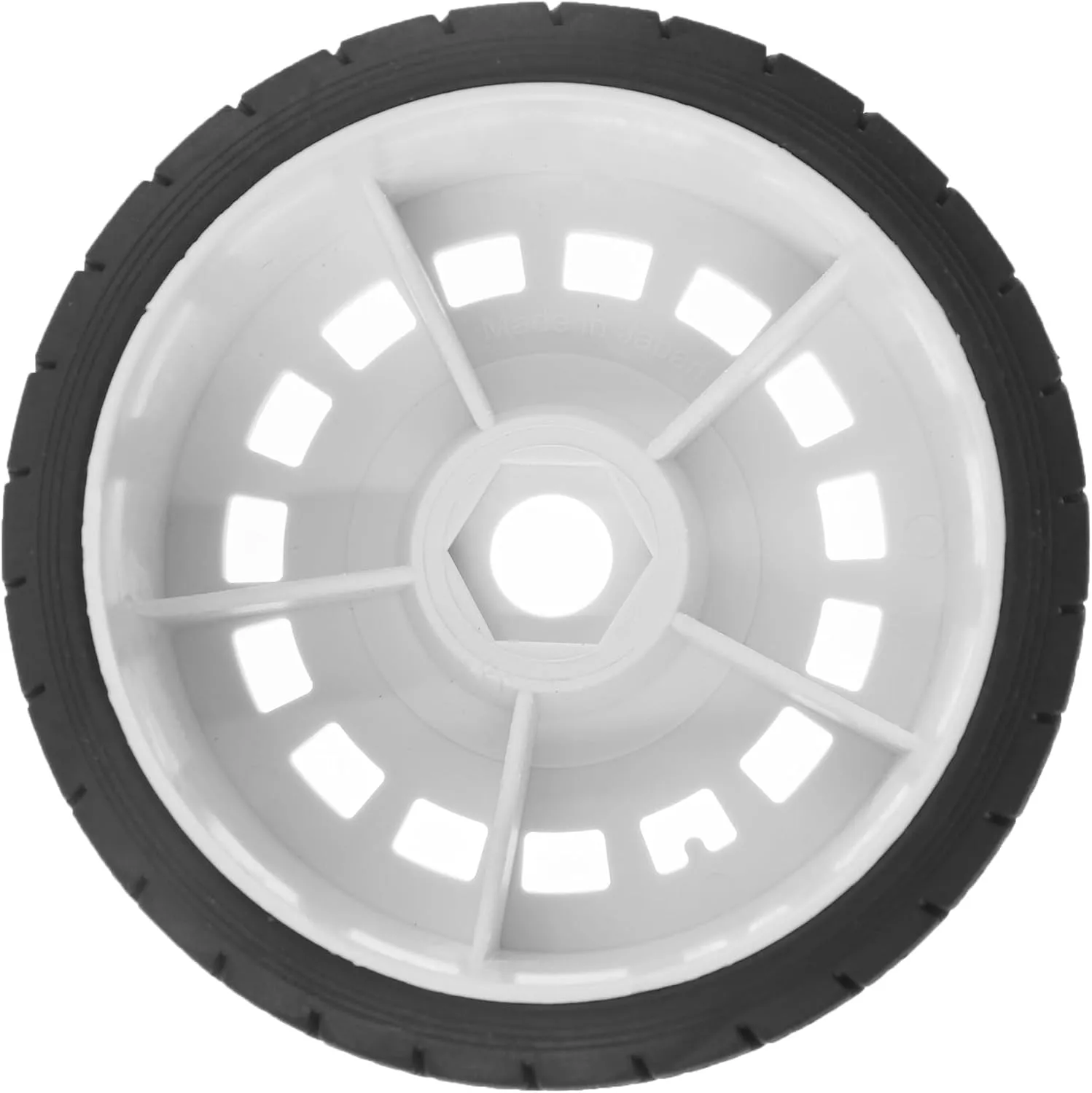 RC Rally Car Tires On Road 1/7 1/8 Tyres OD 100mm 17mm Hex Plastic Wheels Rims for 1/7 1/8 Scale Racing Car KM WRC C3 ARRMA Felony Infraction Limitless RC On-Road Car (White 2)
