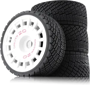 RC Rally Car Tires On Road 1/7 1/8 Tyres OD 100mm 17mm Hex Plastic Wheels Rims for 1/7 1/8 Scale Racing Car KM WRC C3 ARRMA Felony Infraction Limitless RC On-Road Car (White 2)