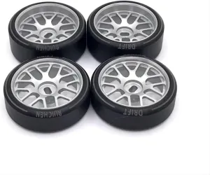 RC Repair Parts Compatible with Dgawd for MINI-Q for KYOSHO K969 K979 K989 K999 P929 P939 284131 Iw04m Iw02 Rm02 Rm03 1/28 RC Car Parts 27mm Drift Wheels(Gray)