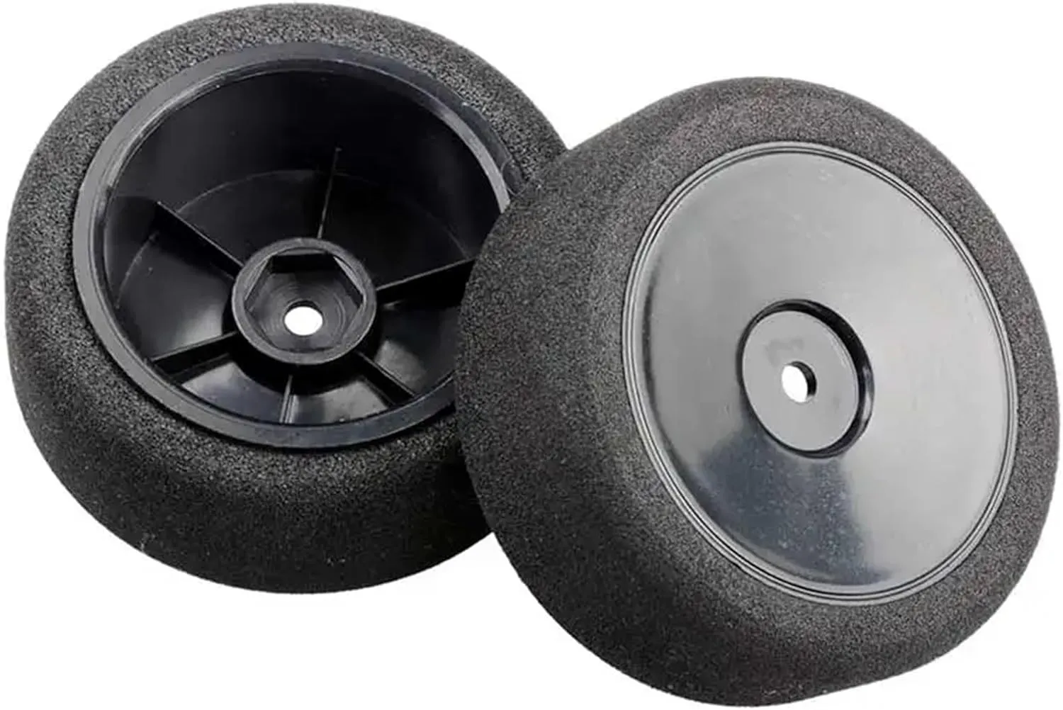 RC Tyre Set for HSP for HPI 1/10 On-Road RC Car 12mm Hex RC for Racing Cars Accessories 4Pcs Set for Racing Foam Tire Wheel Rim Set(Black)