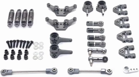 RC Car Accessories Compatible with WLtoys 284131 K969 K979 K989 K999 1/28 RC Car Parts for Swing Arm Steering Cup Shock Bracket Steering Link Shock(Gray)