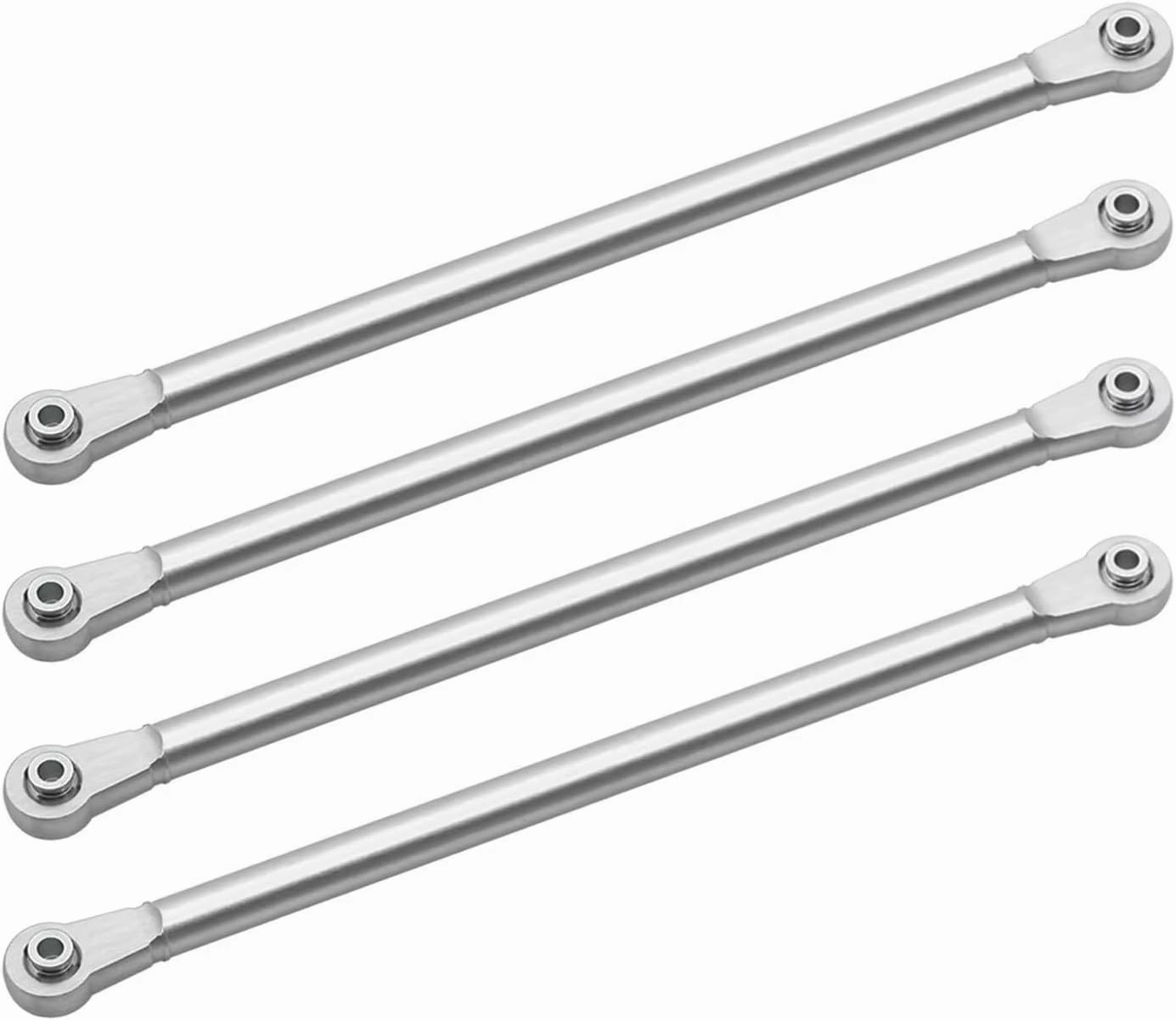 RC Car DIY Parts for Losi for LMT 4WD 1/8 4pcs Metal Upper for Chassis Link Set RC Car Solid Axle Monster Truck Upgrade Parts Accessories(Silver)