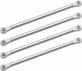 RC Car DIY Parts for Losi for LMT 4WD 1/8 4pcs Metal Upper for Chassis Link Set RC Car Solid Axle Monster Truck Upgrade Parts Accessories(Silver)