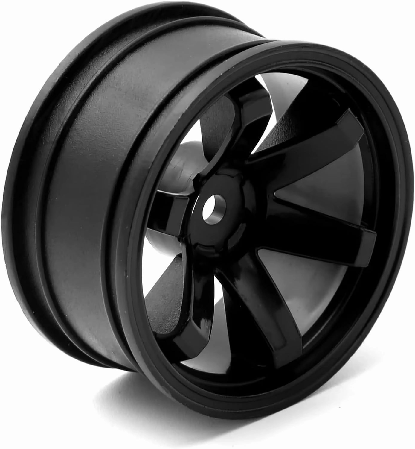 RC Car DIY Parts for Tamiya for Kyosho for HSP for HPI 1/10 4pcs 52mm Plastic Wheel Rim Wheel Hubs TE37 RC On-Road Drift for Racing Car(Black)