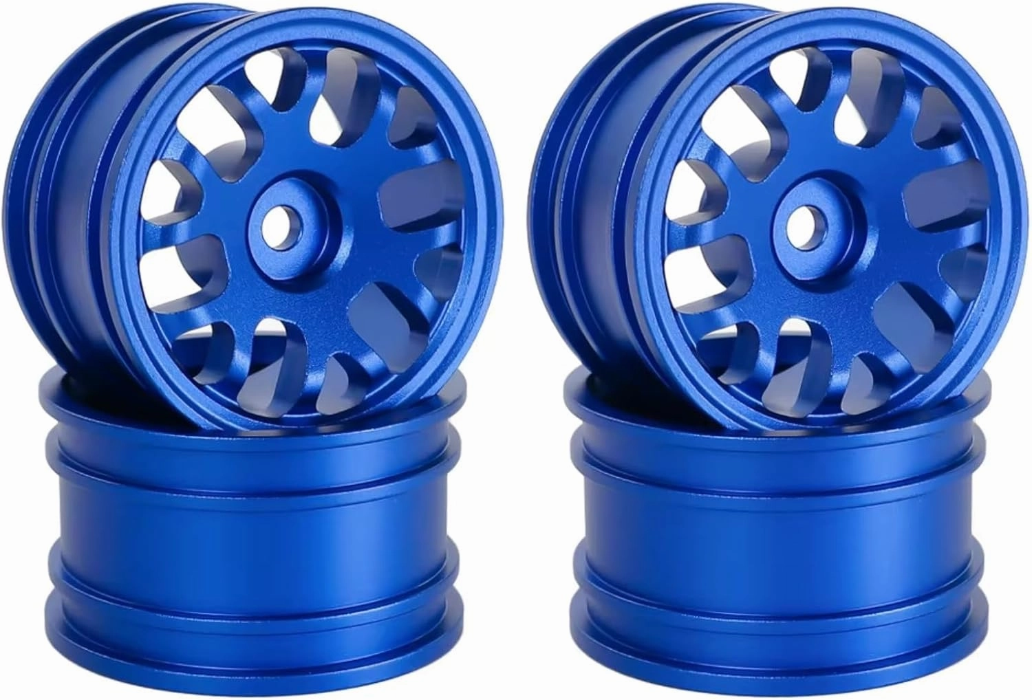 RC Car DIY Parts for Tamiya M03 M04 M05 M06 M07 MB-01 XM-01 1/10 4pcs 42mm Metal Wheel Rim Wheel Hubs RC On-Road Drift for Racing Car Upgrade Parts(Blue)