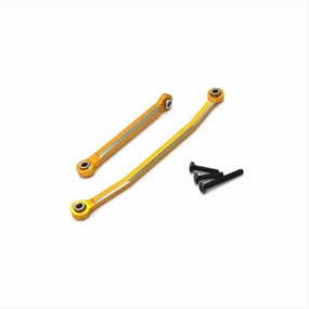 Rc Connecting Rod Tie Rod for FMS XQ for FCX24 1/24 Metal Front Axle Steering Servo Rod Remote Control Car Tracked Vehicles Parts and Accessories Upgrades Replacement Use(Yellow)