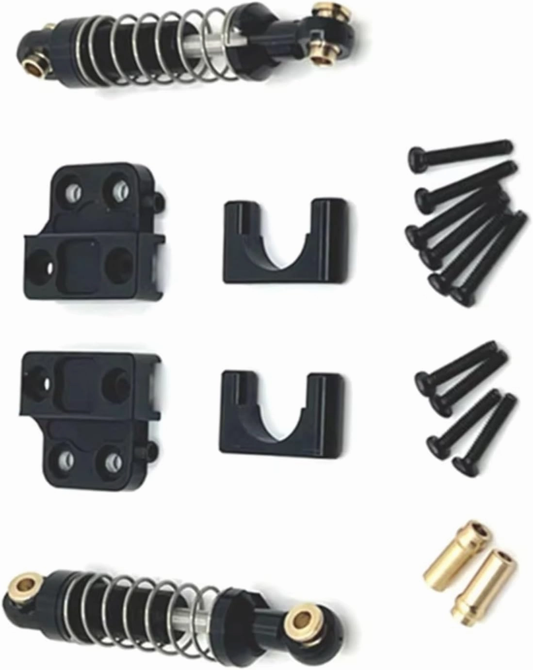 Rc Shock Absorber for MN for MN82 LC79 for MN78 1/12 Aluminum Rear Axle for Spring Fixing Shock Absorber DIY RC Car Truck Parts and Accessories Upgrade Replacement(Black)