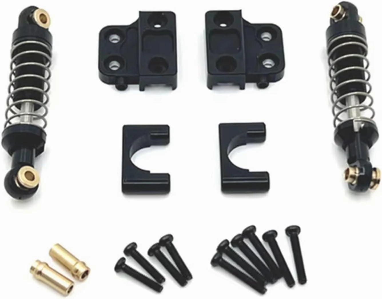 Rc Shock Absorber for MN for MN82 LC79 for MN78 1/12 Aluminum Rear Axle for Spring Fixing Shock Absorber DIY RC Car Truck Parts and Accessories Upgrade Replacement(Black)