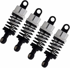 RC Shocks Damper Compatible with Tamiya TT02 TT01 M05 for HPI for HSP for Redcat Aluminium Alloy Oil Shock Absorber 1/10 RC On Road Drift for Racing Car(Silver)