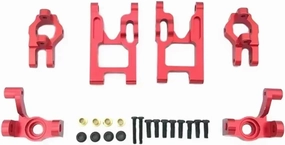RC Upgrade Parts for WLtoys 12428 FY-03 Q39 1/12 RC Cars Accessories Upgrade Parts Kit Base C Steering Cup Front for Swing Arm Set(Red)