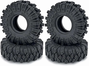 RC Wheel Tire Compatible with Axial for SCX24 for Gladiator for Bronco 8PCS 62Mm 1.0 Inch Wheel Tires Soft Mud Rubber Tyres 1/24 RC Crawler Car