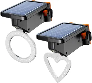Rear Safety Lights with Solar Panel, 2 Red Cob LEDs, Ipx4 Abs Waterproof Casing, Smart Light Detection, 3 Modes for Road and Trail Use