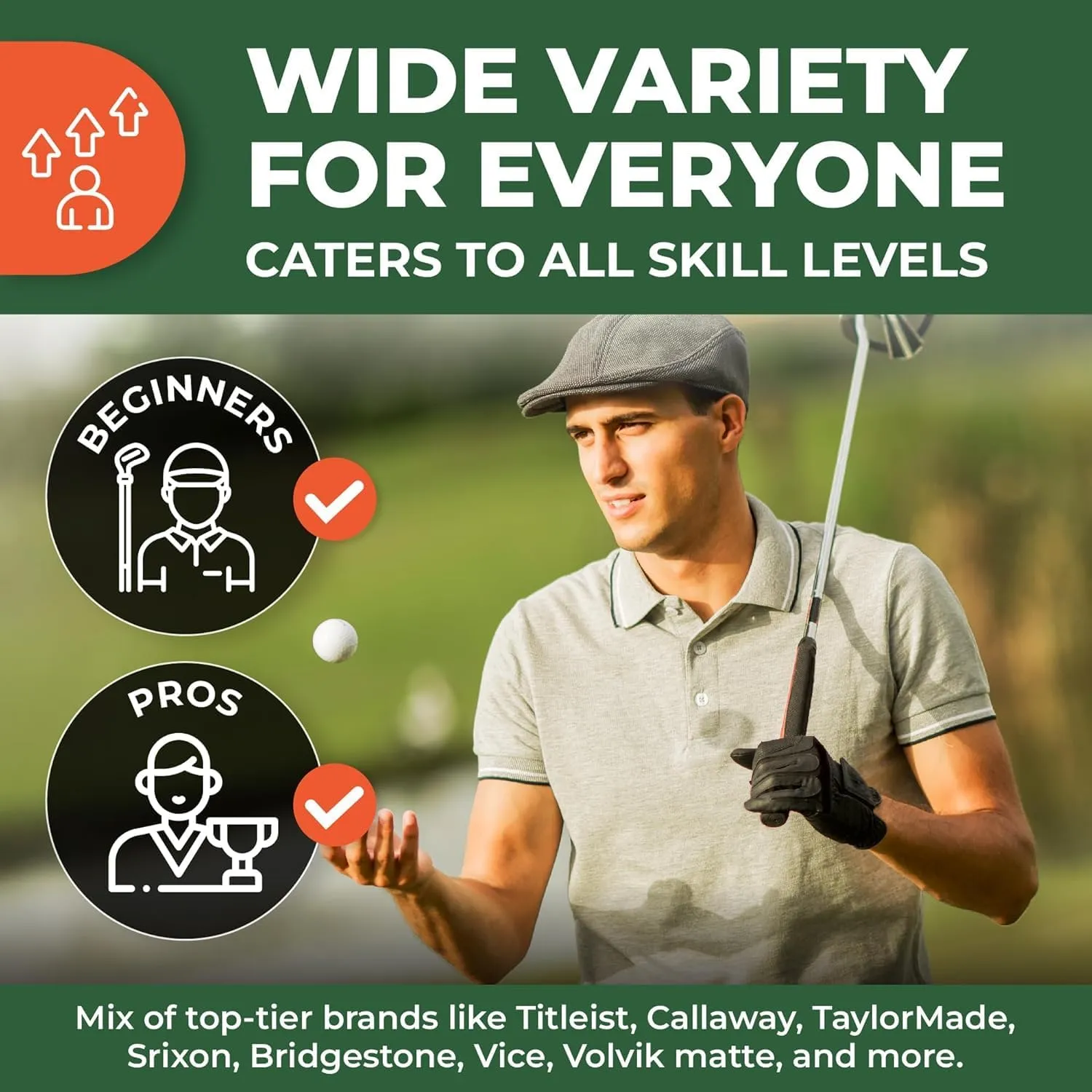Recycled Golf Balls for Titleist Pro V1x - Bulk Premium Used Golf Balls for Men and Women
