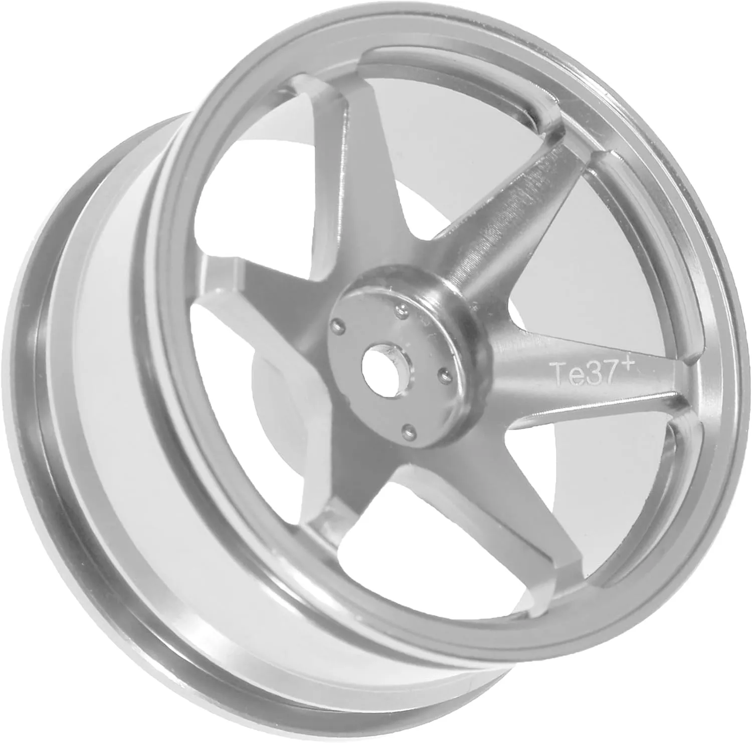 REDSPIDER • 1/10 RC Drift Wheels Rims 12mm Hex Alloy Aluminum for 1:10 Scale Rally Racing Car Tires Tamiya TT01 TT02 XV01 TA06 A959 PTG2 HPI KYOSHO HSP PTG2 Touring Street Tyres 4PCS (Silvery)