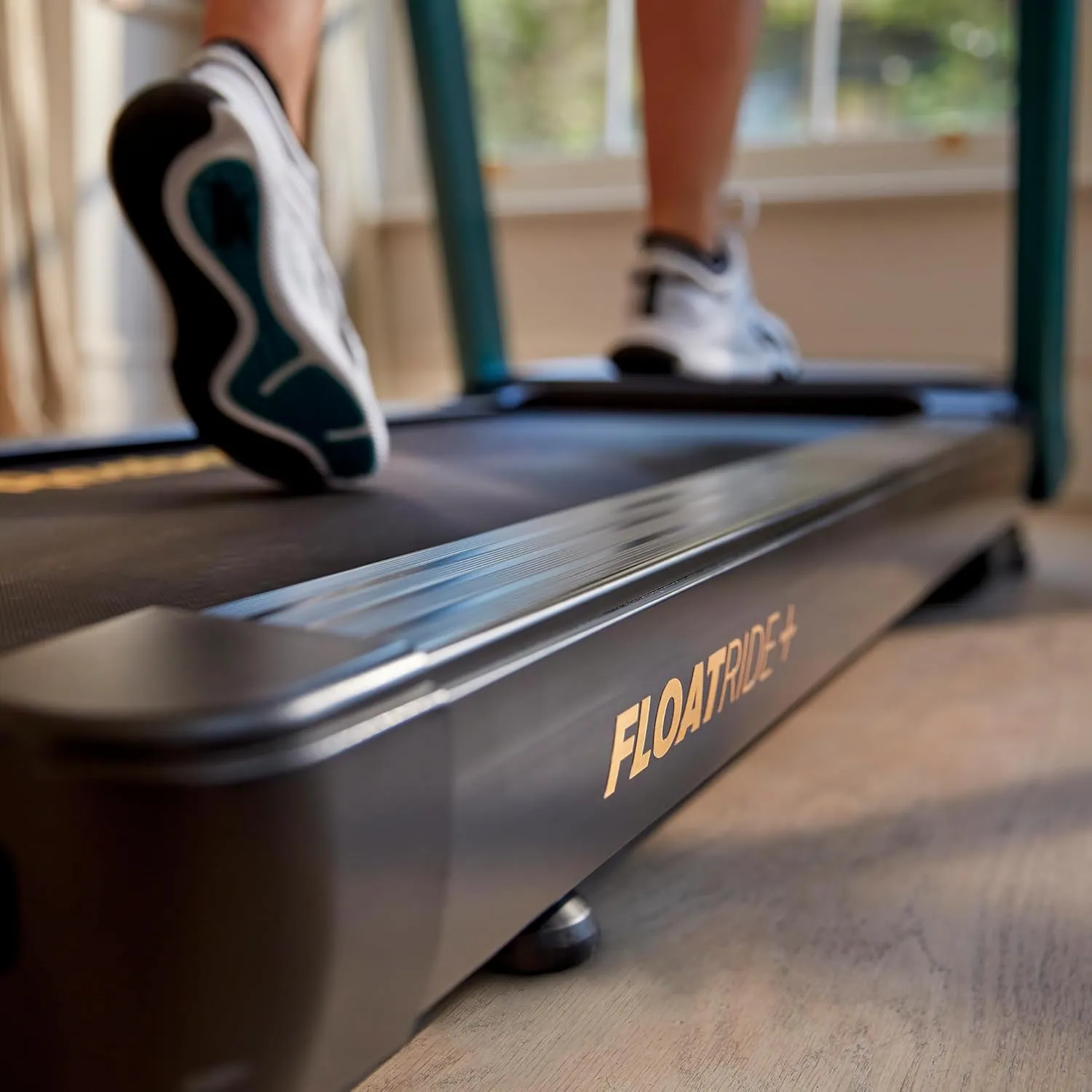 Reebok Fitness Jet 100z, Jet 300 Treadmill: Bluetooth Compatible Incline Treadmill for Home Gym Training, Foldable for Easy Storage, Hand Pulse Sensor