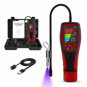 Refrigerant Leak Detector, ALD-200 PRO Freon Leak Detector, Freon Leak Detector, Freon Sniffer Automotive Halogen Gas Leak Detector for R410A R22 R1234YF R600a R290