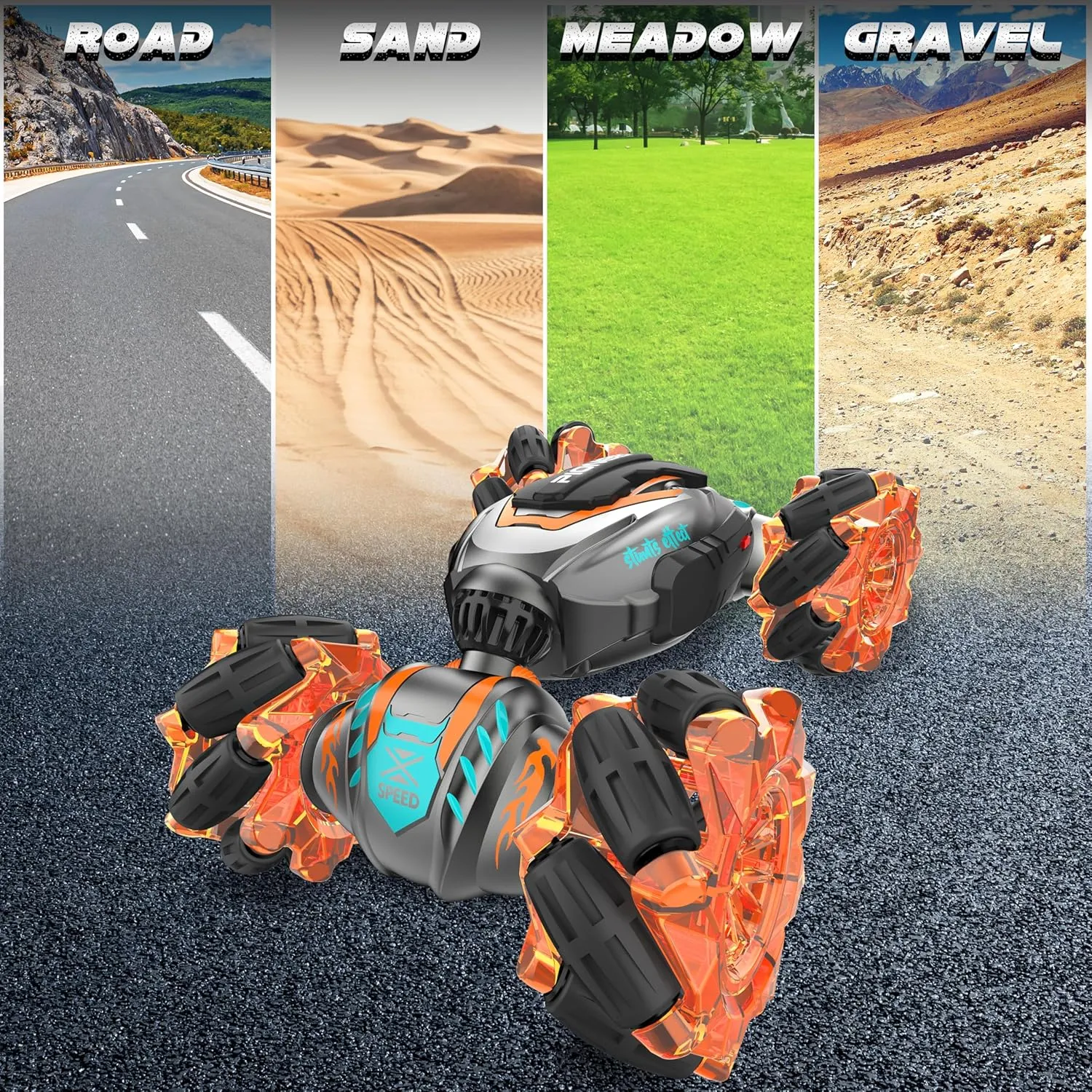 Remote Control Car, Gesture Sensing RC Stunt Car, 4 WD Transform Off Road for Rotating, 2.4Ghz Hand Controlled Remote Control Twister Cars, RC Cars for Kids Boys Girls Toy Gift Age 6 7 8 9 10 11 12 yr