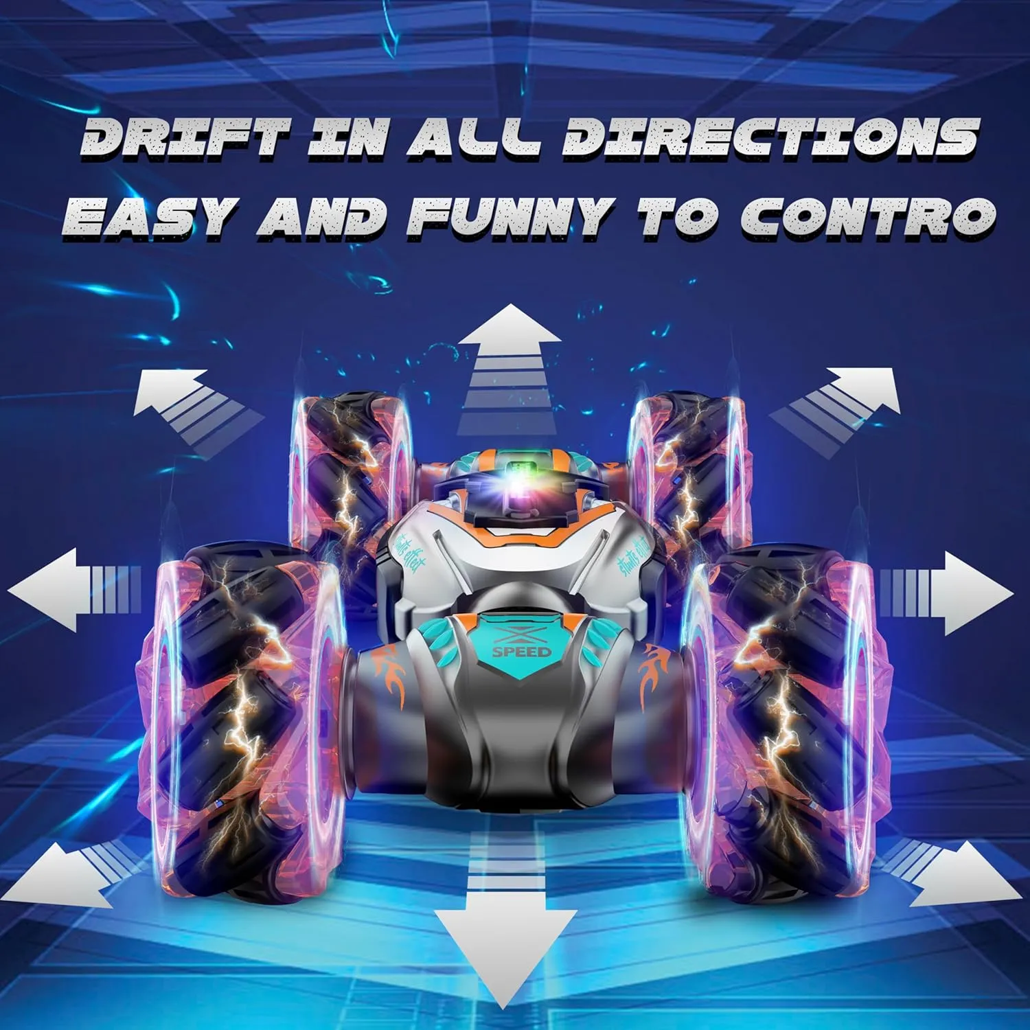 Remote Control Car, Gesture Sensing RC Stunt Car, 4 WD Transform Off Road for Rotating, 2.4Ghz Hand Controlled Remote Control Twister Cars, RC Cars for Kids Boys Girls Toy Gift Age 6 7 8 9 10 11 12 yr