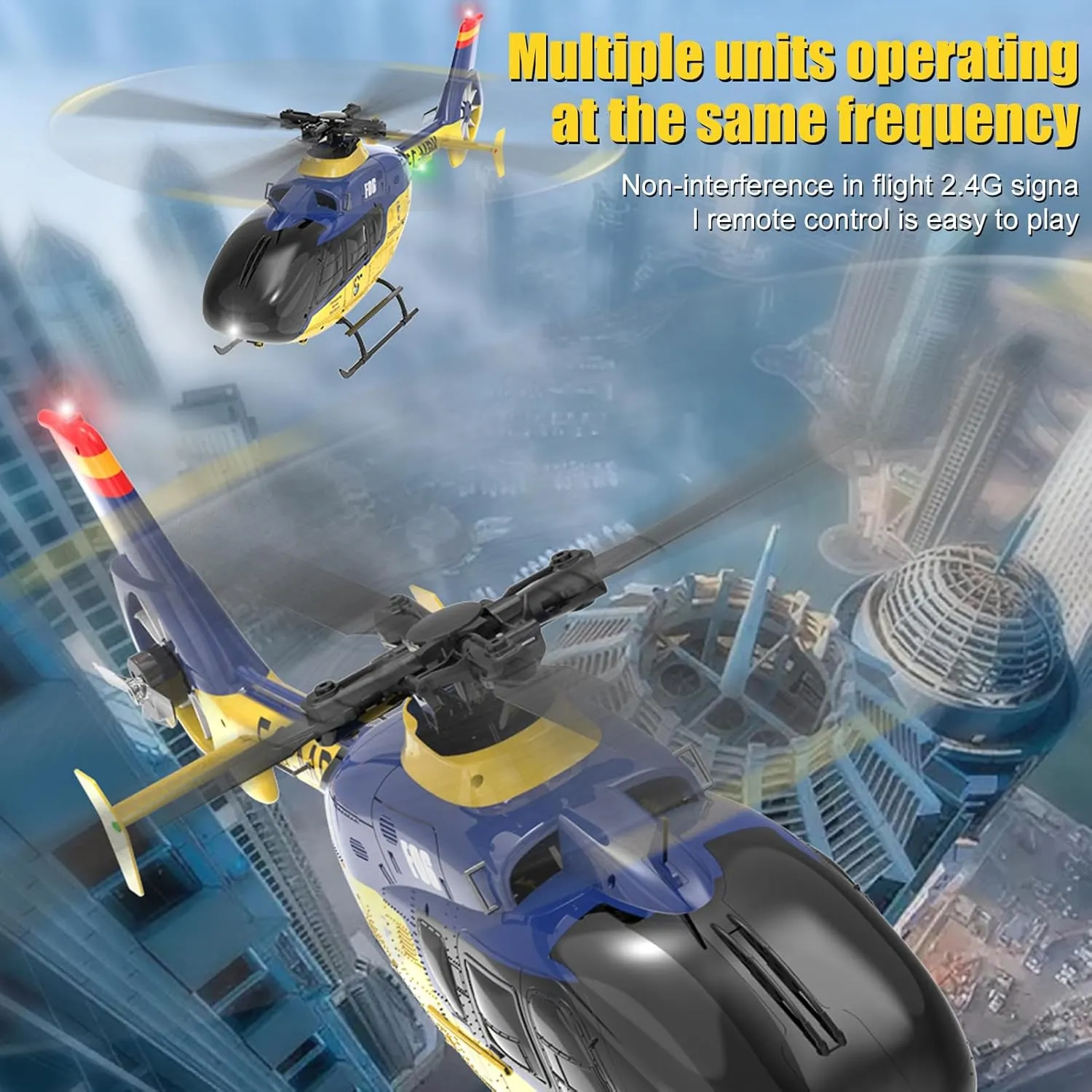 Remote Control Helicopter with Brushless Motors, Altitude Hold, Gyro, Optical Flow Positioning Function and LED Lights, 2.4GHz Mini Aircraft Toy for Beginners Kids Adults