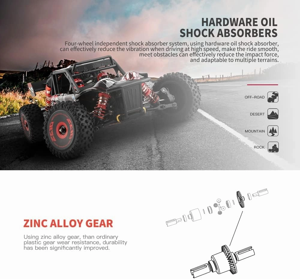 Remote Control Car,75 KMH 1:12 Scale Brushless Fast RC Cars,4WD Off Road Buggy Racing Car with Oil-Filled Shocks Xmas Gift for Kids Adults Boy Teens RTR