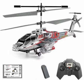 Remote Control Military Flying Helicopter Toy, XK1 3.5CH Altitude Hold Helicopter with Gyro & LED Light, RC Helicopters for Adults Beginner - Platinum/1 Battery