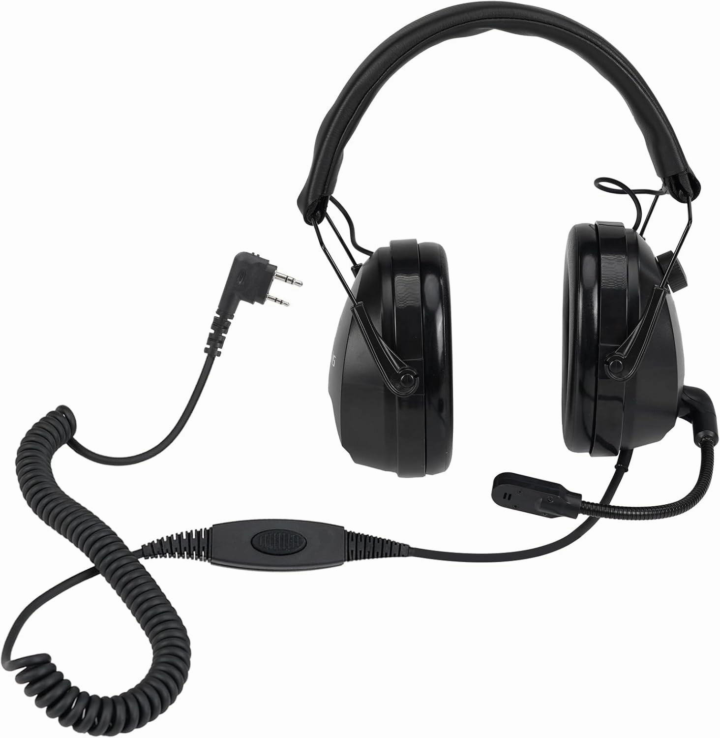 Retevis EHK012 Foldable Two Way Radio Headset with Mic,Noise Reduction,Volume Adjust,for RT22 RT21 H-777H EZTalk 2 C2,Compatible with Baofeng UV-5R F8HP 5RM Walkie Talkie,2 Way Radio Headset(1 Pack)