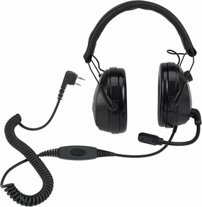 Retevis EHK012 Foldable Two Way Radio Headset with Mic,Noise Reduction,Volume Adjust,for RT22 RT21 H-777H EZTalk 2 C2,Compatible with Baofeng UV-5R F8HP 5RM Walkie Talkie,2 Way Radio Headset(1 Pack)