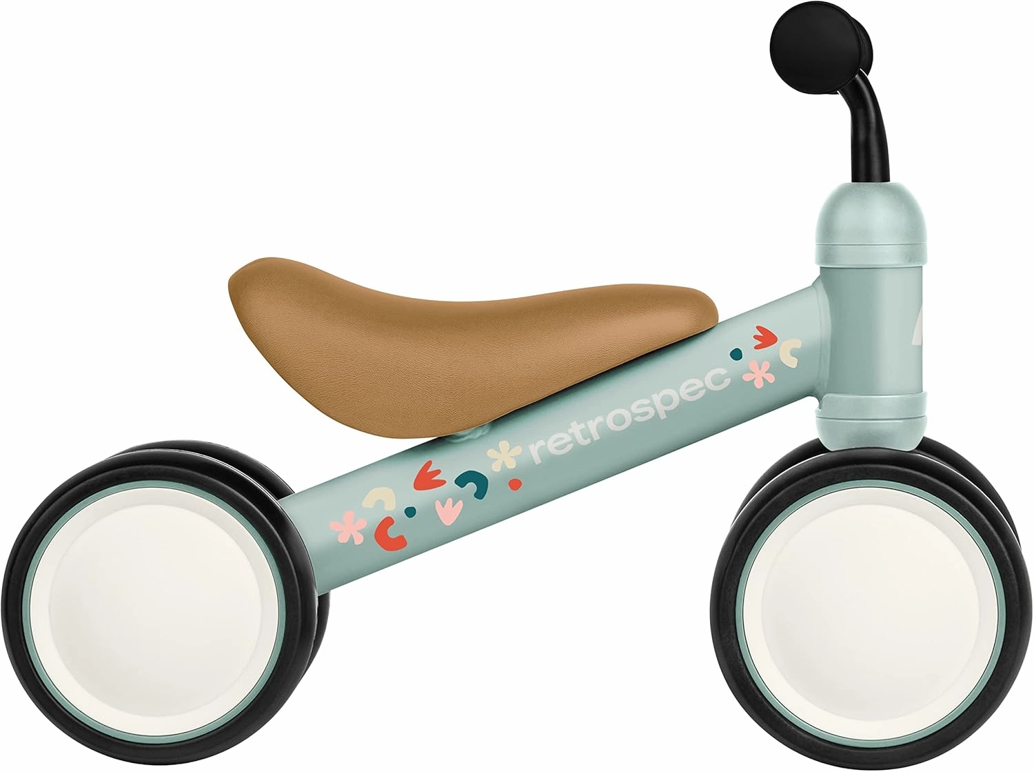 Retrospec Cricket Baby Walker Balance Bike with 4 Wheels for Ages 12-24 Months - Toddler Bicycle Toy for 1 Year Old’s - Ride On Toys for Boys & Girls