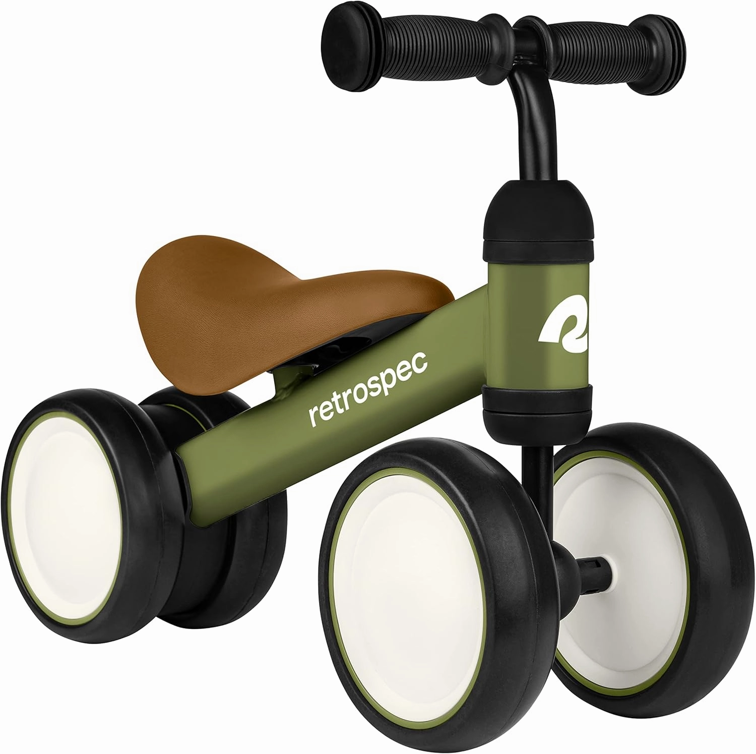 Retrospec Cricket Baby Walker Balance Bike with 4 Wheels for Ages 12-24 Months - Toddler Bicycle Toy for 1 Year Old’s - Ride On Toys for Boys & Girls
