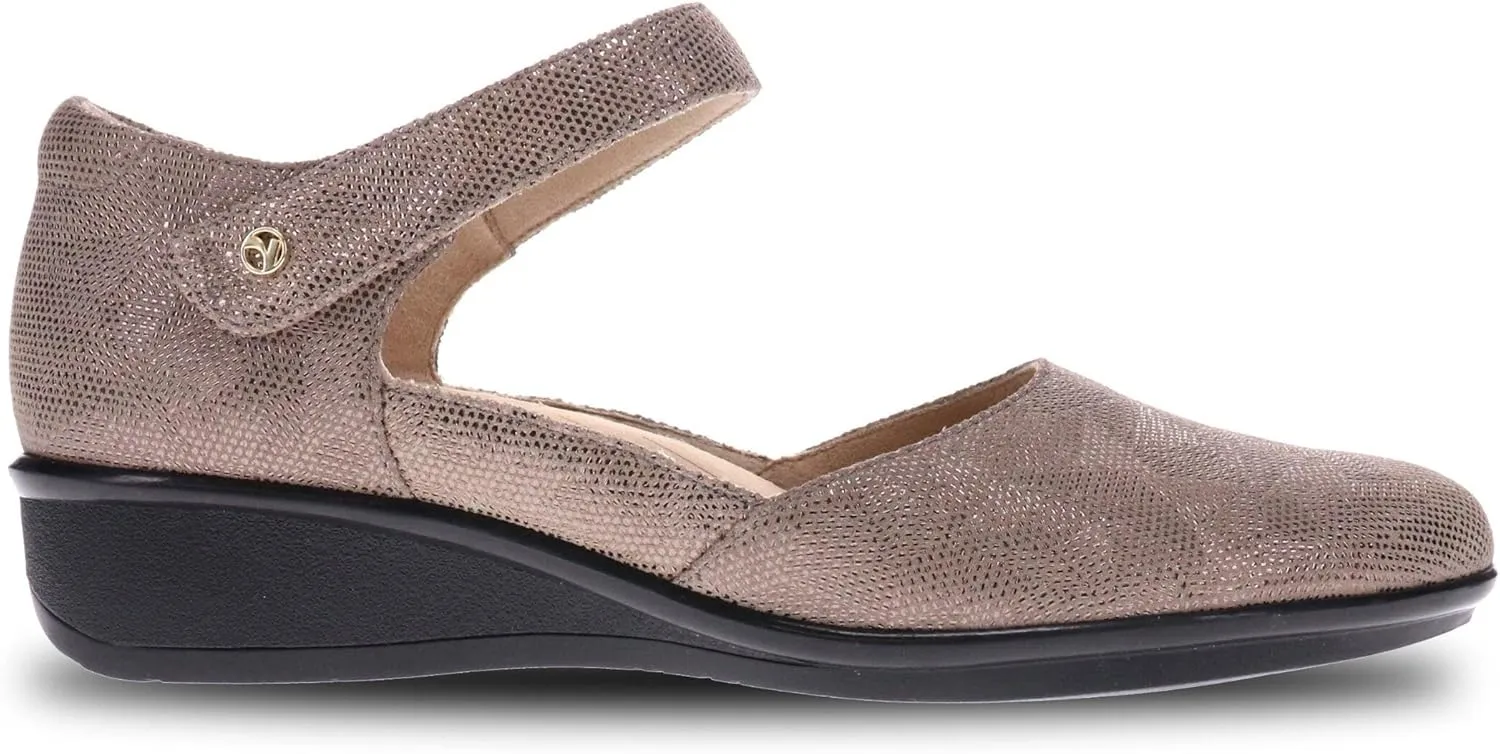Revere Osaka Mary Jane - Premium Leather - Orthotic-Friendly Removable Insoles - Adjustable Strap - Arch Support - Stylish Wedges for All-Day Comfort
