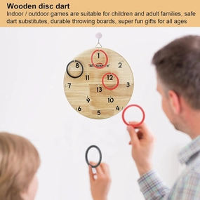 Ring Toss Game,Indoor Outdoor for Kids Adults Family,Fun Tailgate or Hangs on Wall,Exciting Gift Idea, Safe & Durable Design,Includes 13 Metal Hooks and 14 Rubber Rings