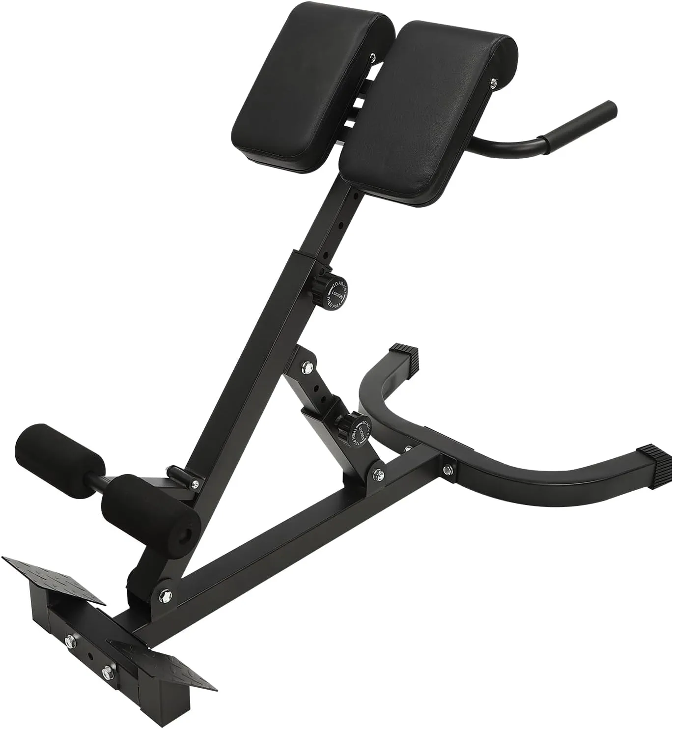 Roman Chair Back Extension Machine Foldable 5 Position Sit up Multi-Functional Hyperextension Back Strength Exercise Bench 330 lbs for Home Workout Gym Fitness Equipment