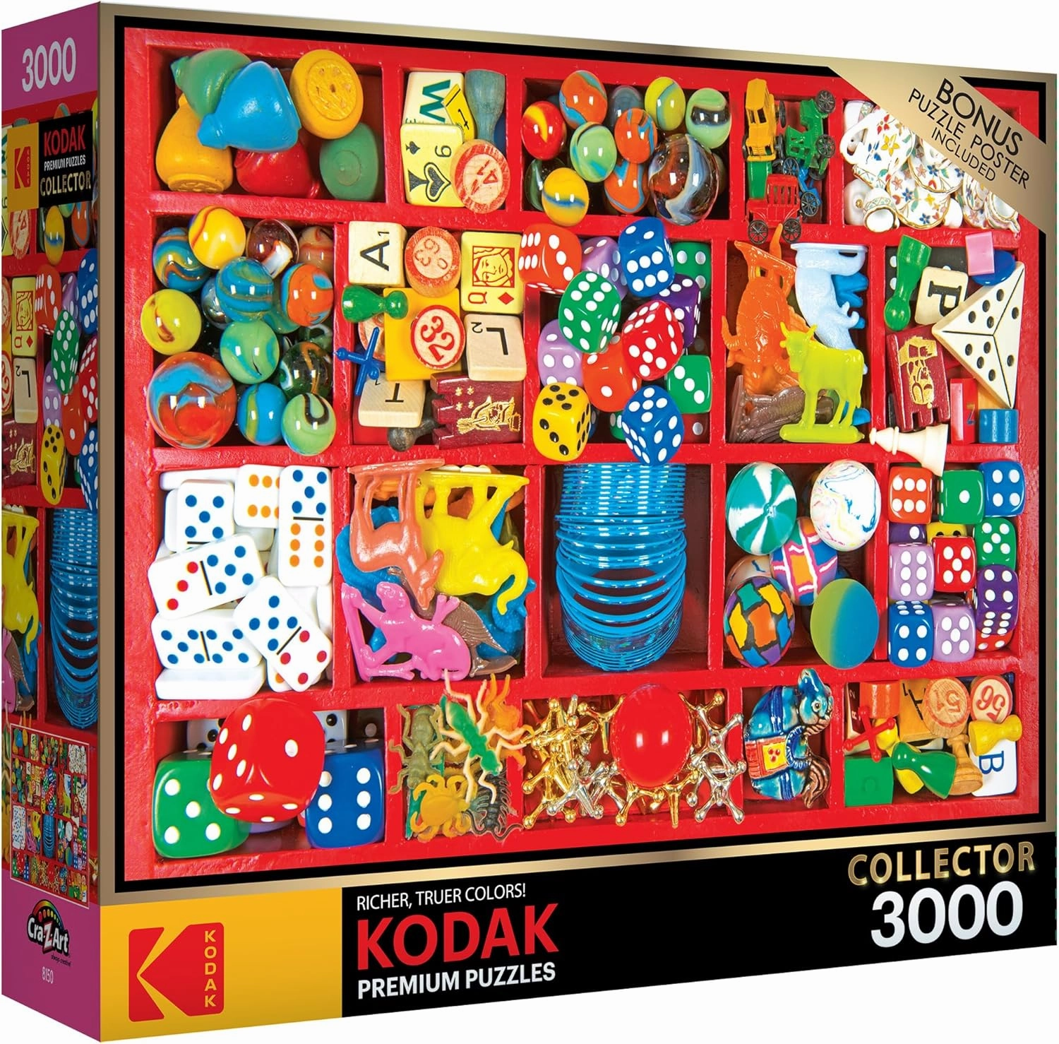 RoseArt - Kodak Premium - Vintage Toy Box - 3000 Piece Jigsaw Puzzle for Adults