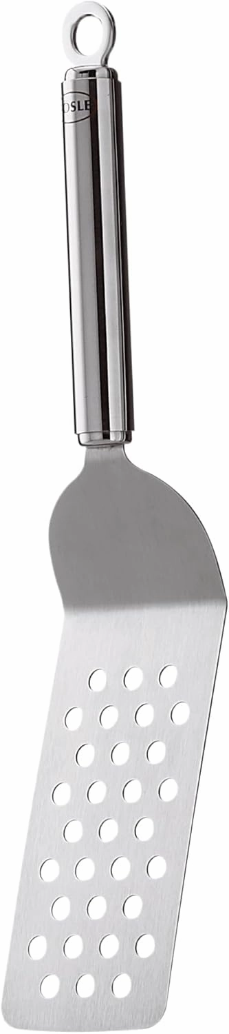 Rosle Stainless Steel Perforated Angled Spatula, 12.6-inch