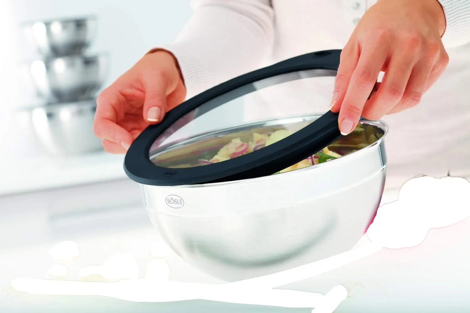 Rösle Universal Cookware Glass Bowl Lid, 6.3 inches, Clear