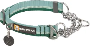 Ruffwear, Chain Reaction Dog Collar, Martingale Style for On-Leash Walking, River Rock Green, 11"-14"