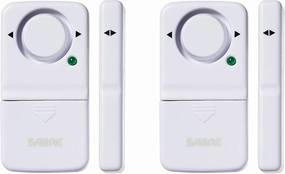 SABRE Wireless Home Security Door Window Burglar Alarm with LOUD 120 dB Siren, DIY EASY to Install, 2-Pack,white