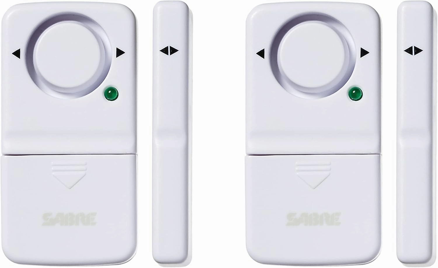 SABRE Wireless Home Security Door Window Burglar Alarm with LOUD 120 dB Siren, DIY EASY to Install, 2-Pack,white