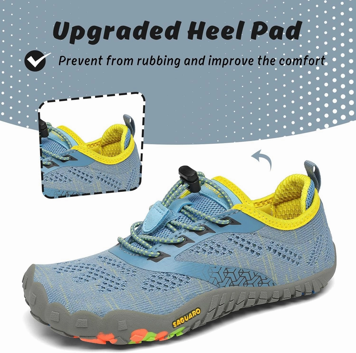 SAGUARO Kids' Barefoot Shoes Boys Girls Quick Dry Aqua Athletic Sneakers Lightweight Sport Footwear Toddler Water Shoes