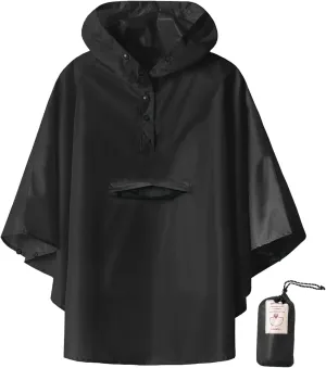 SaphiRose Lightweight Kids Rain Poncho Jacket Waterproof Outwear Rain Coat