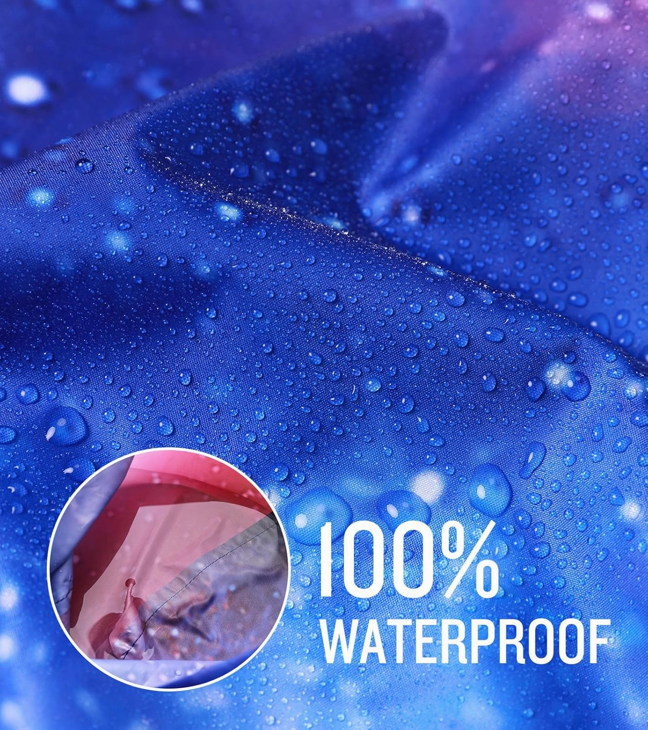 SaphiRose Lightweight Kids Rain Poncho Jacket Waterproof Outwear Rain Coat