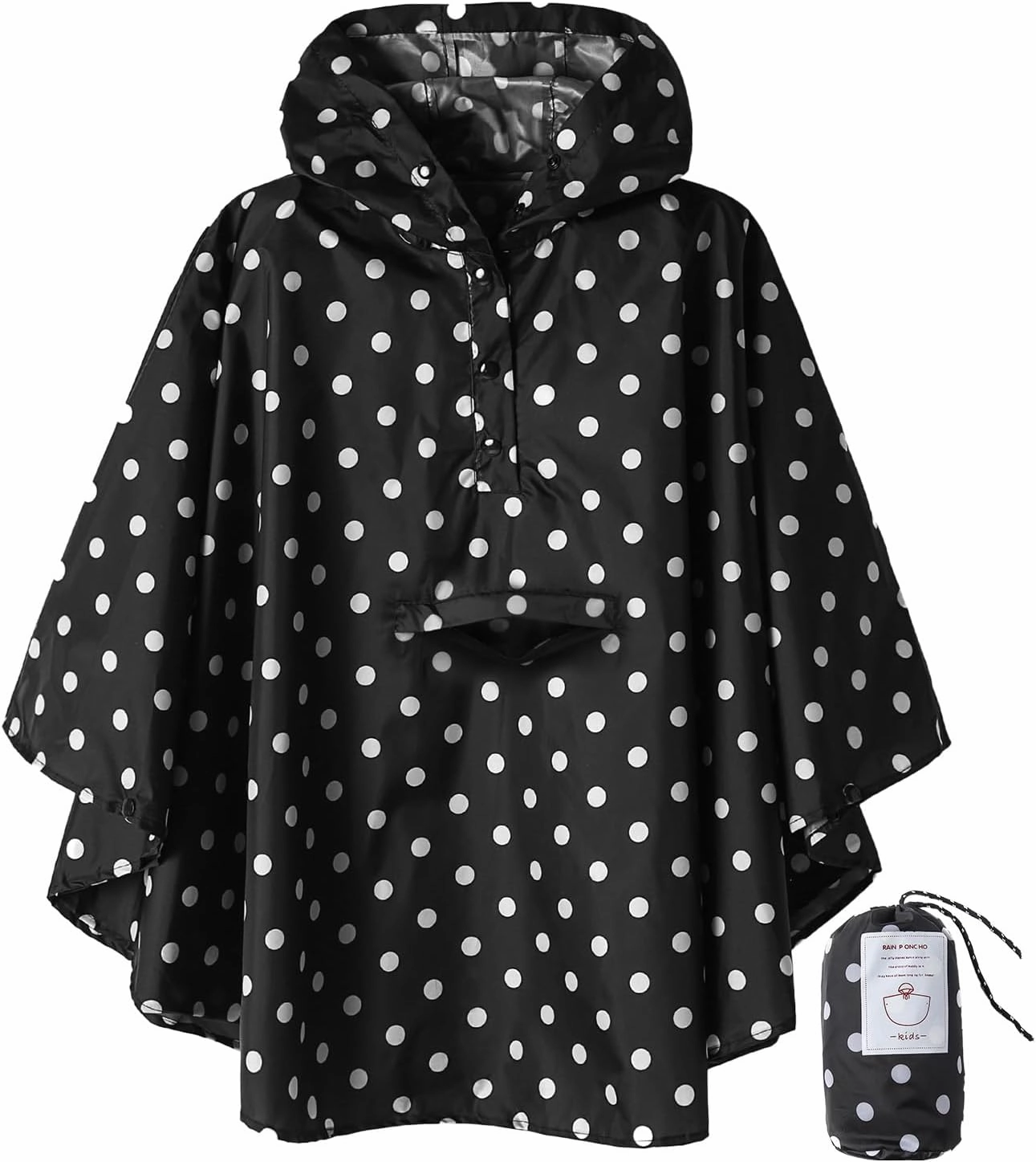 SaphiRose Lightweight Kids Rain Poncho Jacket Waterproof Outwear Rain Coat