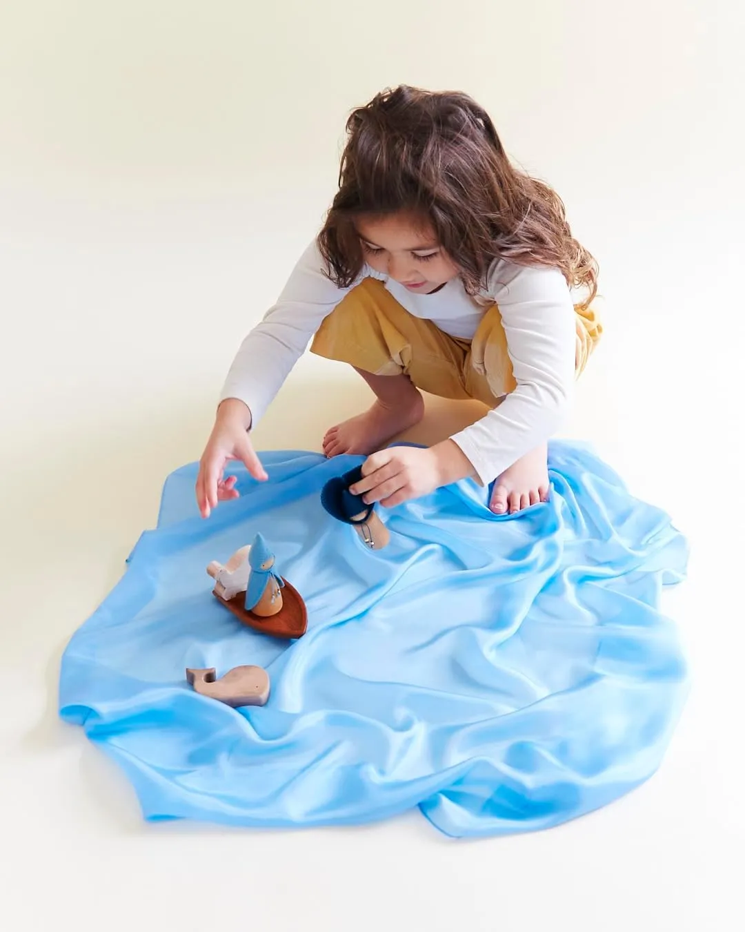 Sarah's Silks Playsilk - 100% Real Silk, Hand Dyed, Bright Colored Play Scarves | Montessori and Waldorf Toys for Dress up, Imaginative, and Pretend Play (35" x 35")