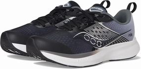 Saucony Ride Kidz Sneaker, Black/White, 4 US Unisex Big Kid