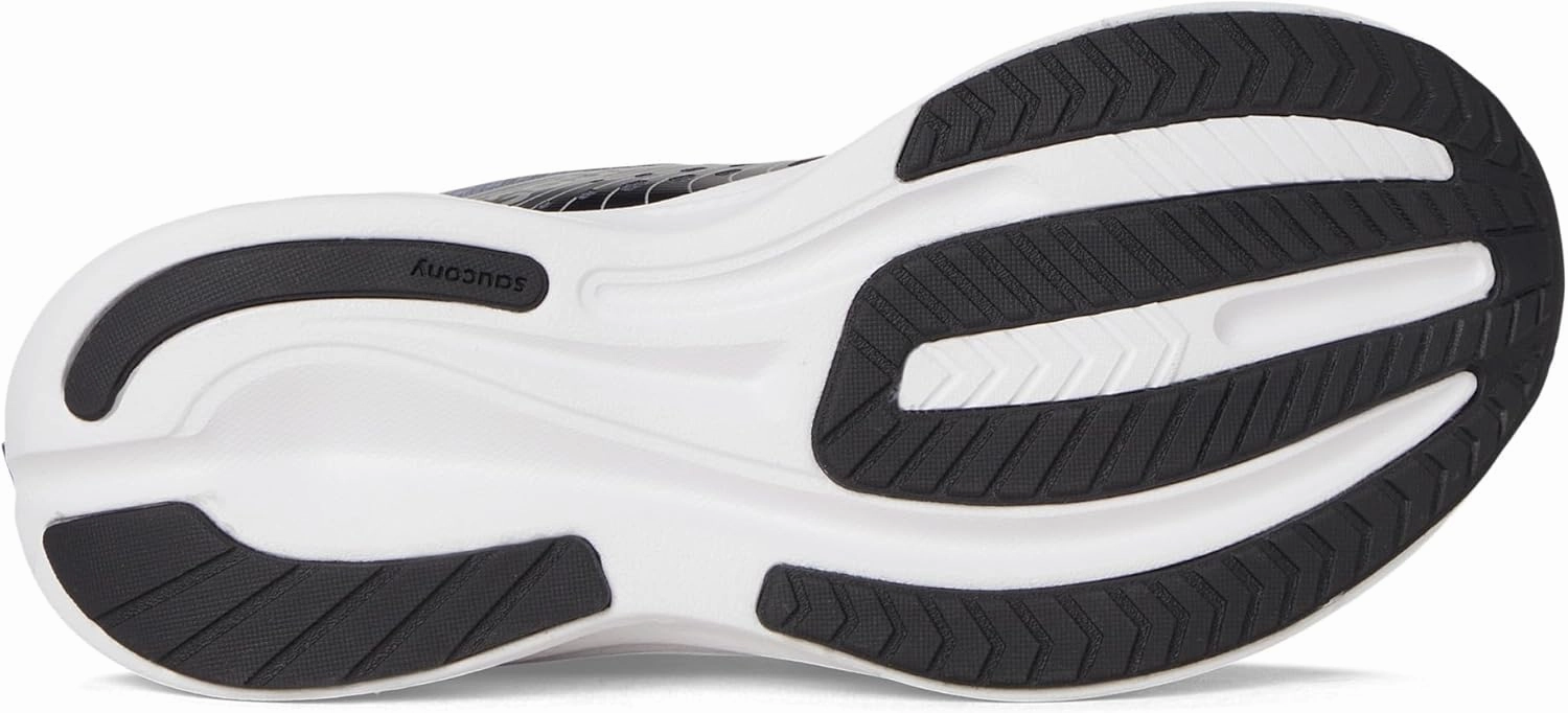 Saucony Ride Kidz Sneaker, Black/White, 4 US Unisex Big Kid