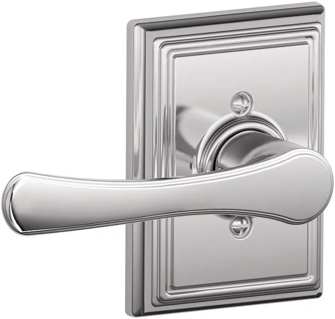 SCHLAGE Avila Lever with Addison Trim Non-Turning Lock, Bright Chrome (F170 VLA 625 ADD)