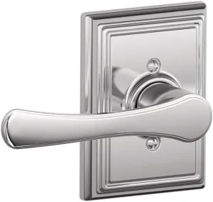 SCHLAGE Avila Lever with Addison Trim Non-Turning Lock, Bright Chrome (F170 VLA 625 ADD)